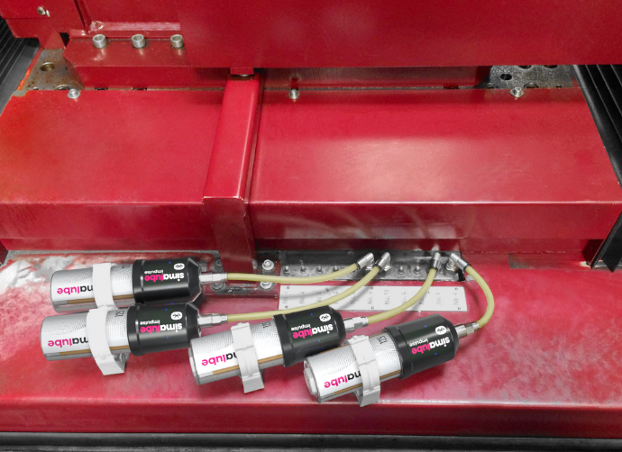 Muchos puntos de lubricación se lubrican automáticamente con un lubricador simalube IMPULSE connect cada uno.