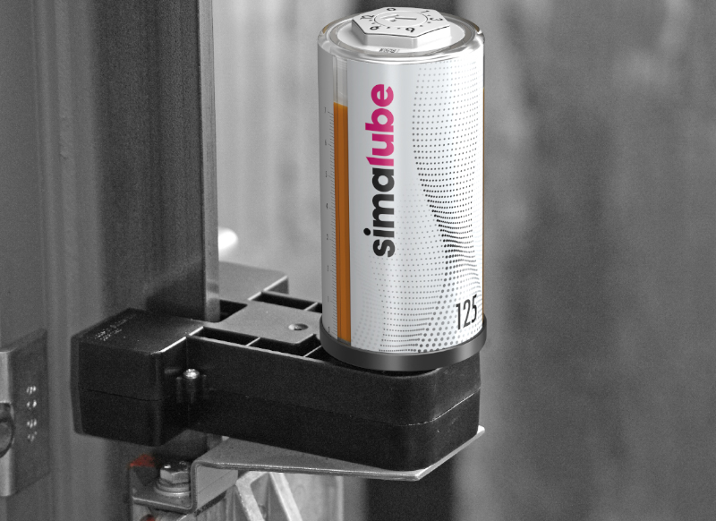 Le distributeur de lubrifiant lubrifie et maintient de manière optimale le rail de guidage d'un ascenseur avec un film d'huile uniforme.