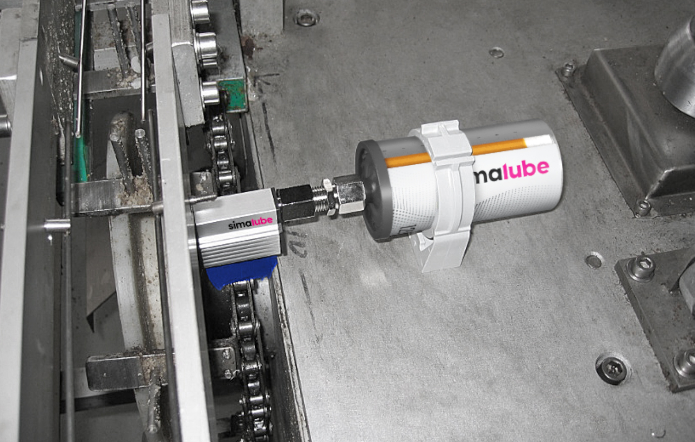 In the food industry, the simalube lubrication system is equipped with special brushes.