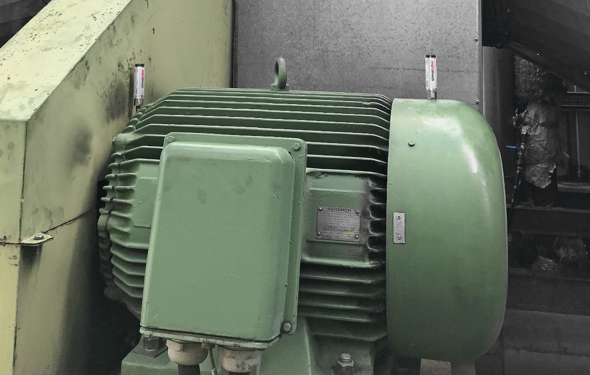 Lubricación automática de los rodamientos de un motor eléctrico para un sistema de ventilación con el lubricador más pequeño simalube 15 ml.